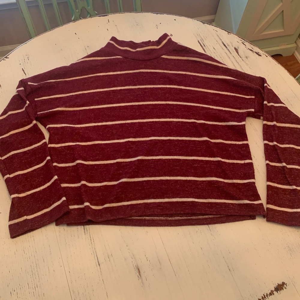 Turtle neck red long sleeve